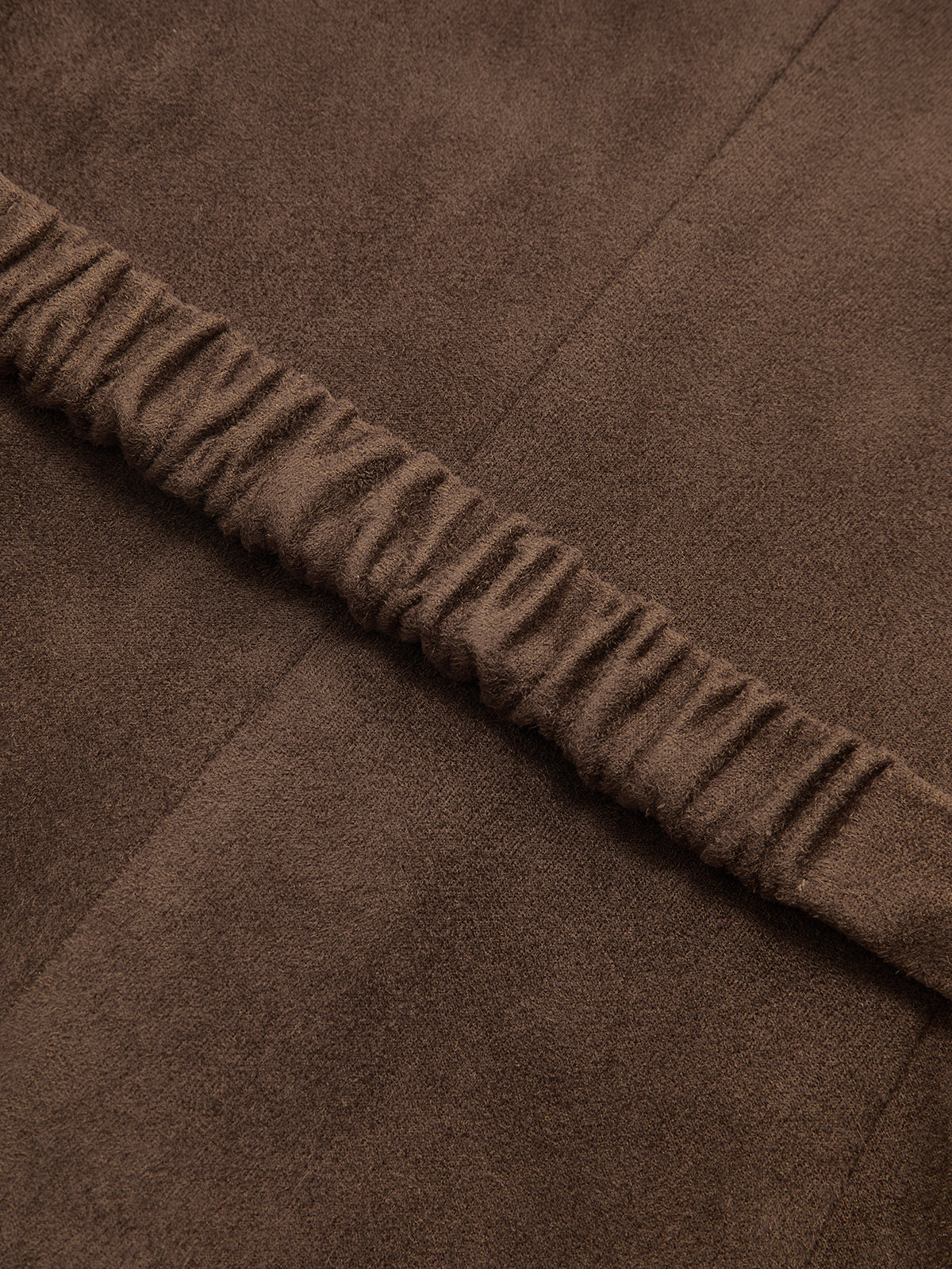 Belted Suede Button-Front Vest