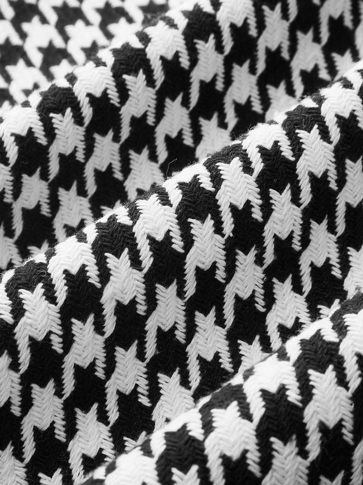 Houndstooth Buttoned Vest and Mini Skirt Set