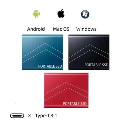 SSD External Hard Drive 16TB  30TB 2TB Storage Device Hard Drive Type-C USB 3.1 Mobile Hard Drives For Laptop Microcomputer Desktop