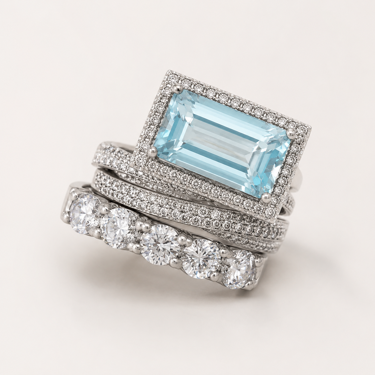 The Celeste 3-Piece Ring Set