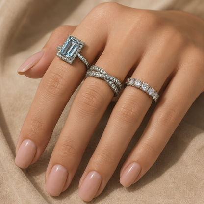 The Celeste 3-Piece Ring Set