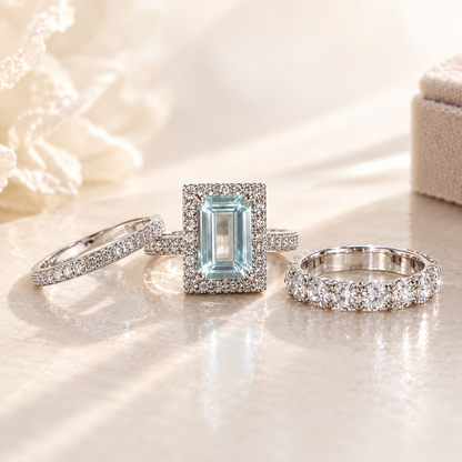 The Celeste 3-Piece Ring Set