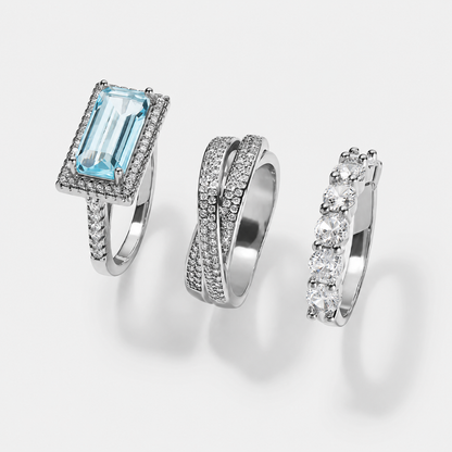 The Celeste 3-Piece Ring Set