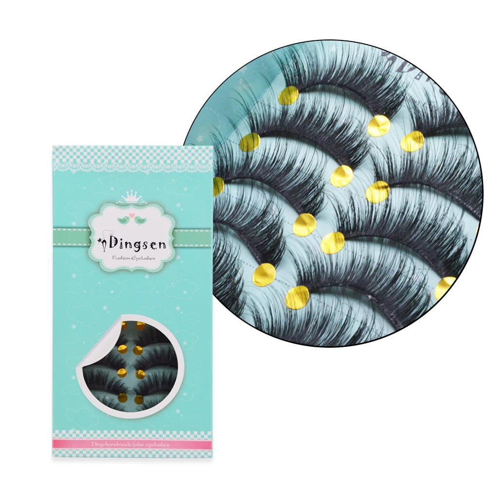 10 Pairs 3D Soft False Eyelash Faux Min Eyelashes Extension Natural Messy Wispy Fluffy Fake Lashes Make up tools 3D66-71