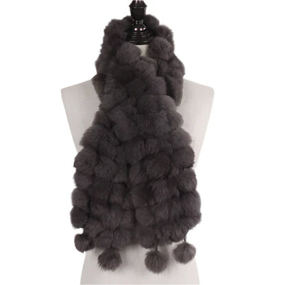 Women’s Winter Warm Rabbit Fur Scarf - 100% Genuine Natural Fur Muffler, Stylish & Cozy Cold-Weather Accessory, Hot Sale