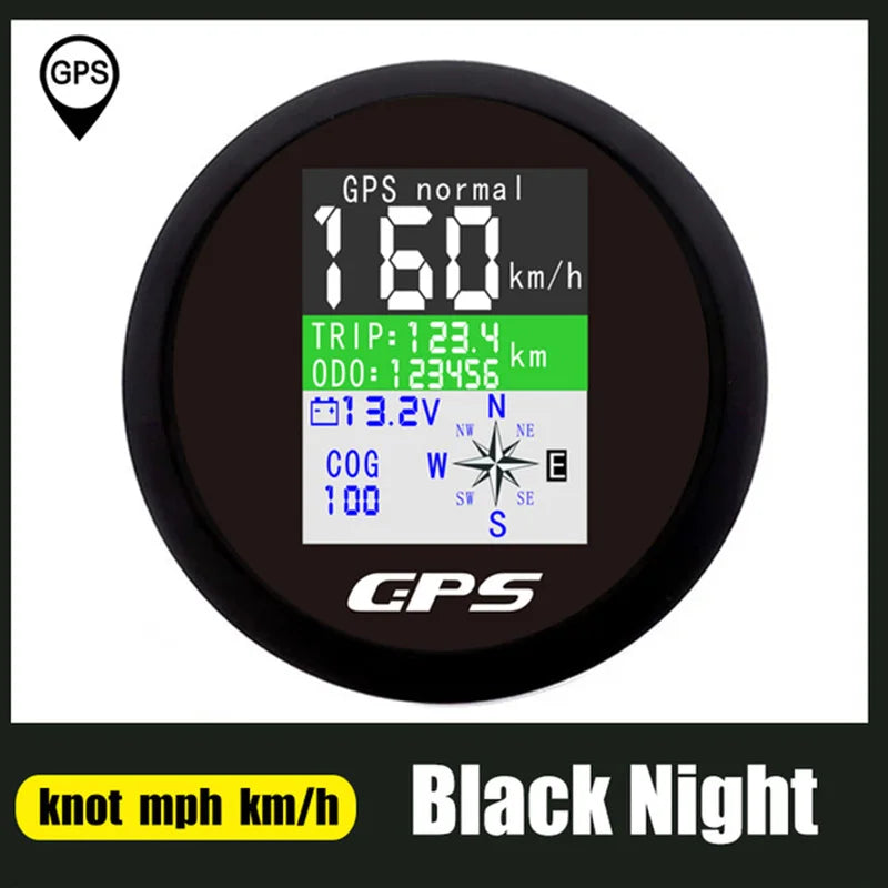 85mm GPS Speedometer Odometer Adjustable Trip ODO COG Voltmeter TFT Screen Speed Gauges For Motor Yacht Boat Car Outboard Engine