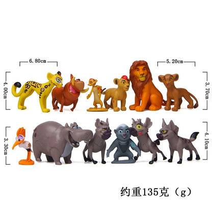 12Pcs/Set Anime Cartoon The Lion Guard King Kion Simba PVC High Quality Action Figures Bunga Beshte Fuli Ono Figurines Doll Toys