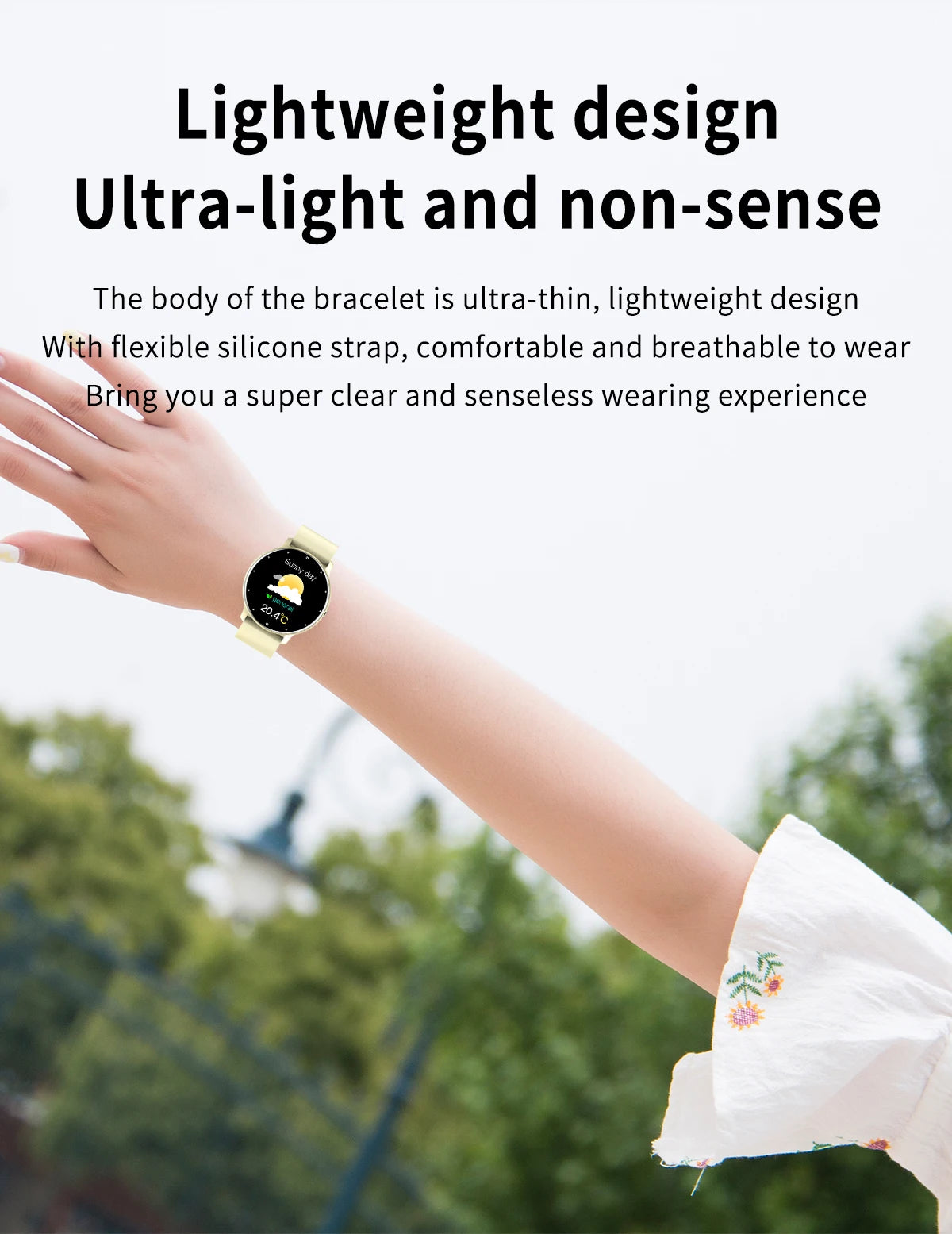 LIGE Waterproof Women Smart Band Watch Real-time Weather Forecast Men Watches Sports Ladies Smart Watch For Women Android IOS