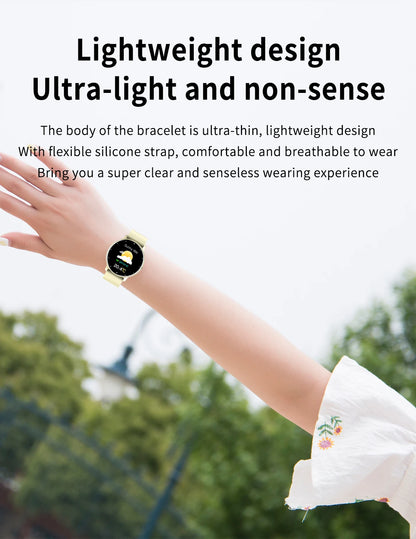 LIGE Waterproof Women Smart Band Watch Real-time Weather Forecast Men Watches Sports Ladies Smart Watch For Women Android IOS