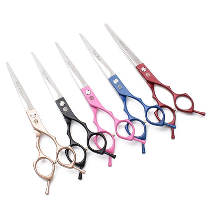 Purple Dragon 6.5" 7" Japan 440C Dog Grooming Scissors Straight Shears Chunker Shars Up/Down Curved Scissors Pet Scissors Z4009