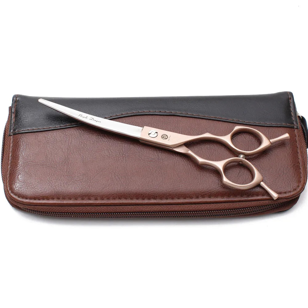 Purple Dragon 6.5" 7" Japan 440C Dog Grooming Scissors Straight Shears Chunker Shars Up/Down Curved Scissors Pet Scissors Z4009