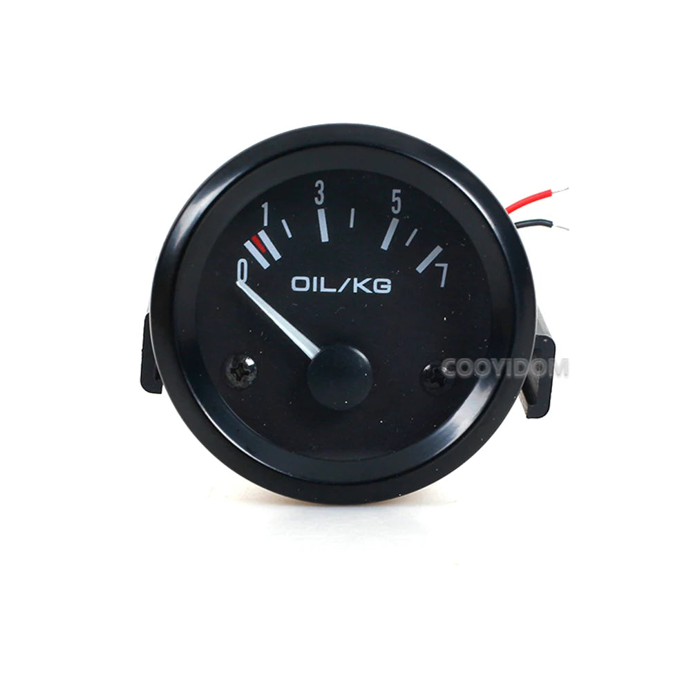 Vehicle Meter 12V Automobile Car Gauge 2" 52mm Water Temp Oil Temp Oil Press Fuel Volts Oil press kg Ammeter Gauge Black Shell