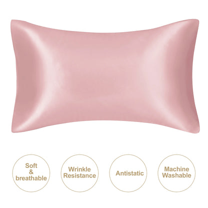 JuwenSilk silky stain pillowcase silky pillowcase natural silk pillowcase mulberry silk pillow case standard queen k