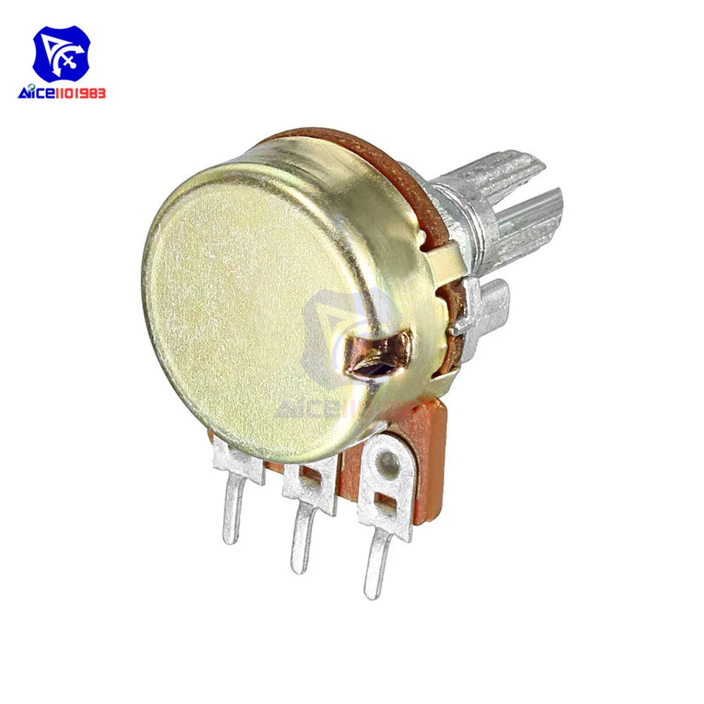 5 PCS/Lot Potentiometer Resistor 1K 2K 5K 10K 20K 50K 100K 500K Ohm 3 Pin Linear Taper Rotary Potentiometer for Arduino with Cap