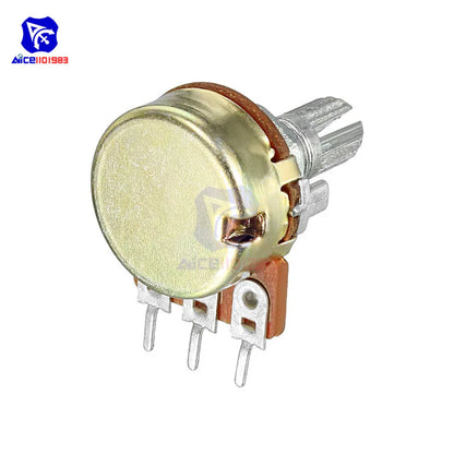 5 PCS/Lot Potentiometer Resistor 1K 2K 5K 10K 20K 50K 100K 500K Ohm 3 Pin Linear Taper Rotary Potentiometer for Arduino with Cap