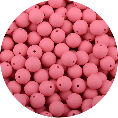 LOFCA 15mm 20pcs/lot Silicone Loose Beads Safe Teether Round Baby Teething Beads DIY Chewable Colorful Teething For Infant