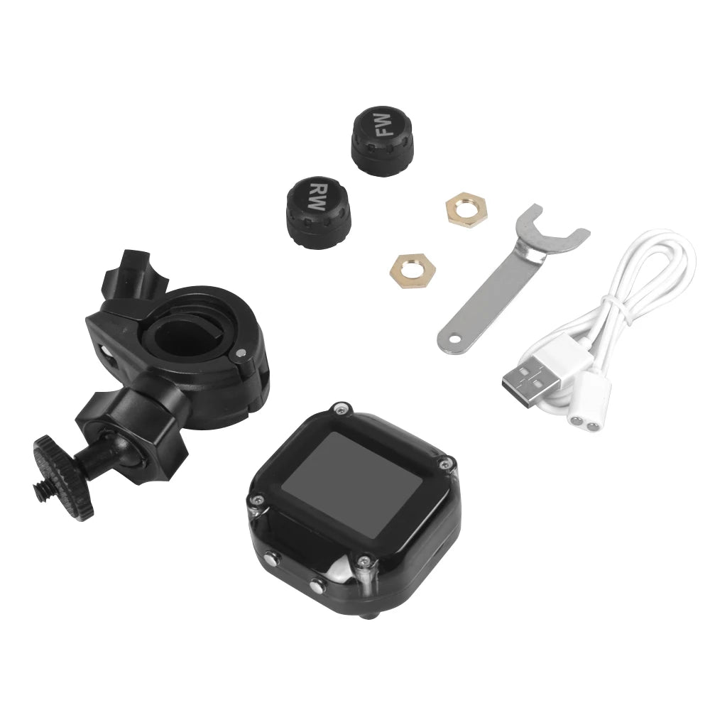 Motorcycle Tire Pressure Sensors Moto TMPS Tire Pressure Monitoring System 2 Wheel Tyre External Sensor for Motorbike Bicycle