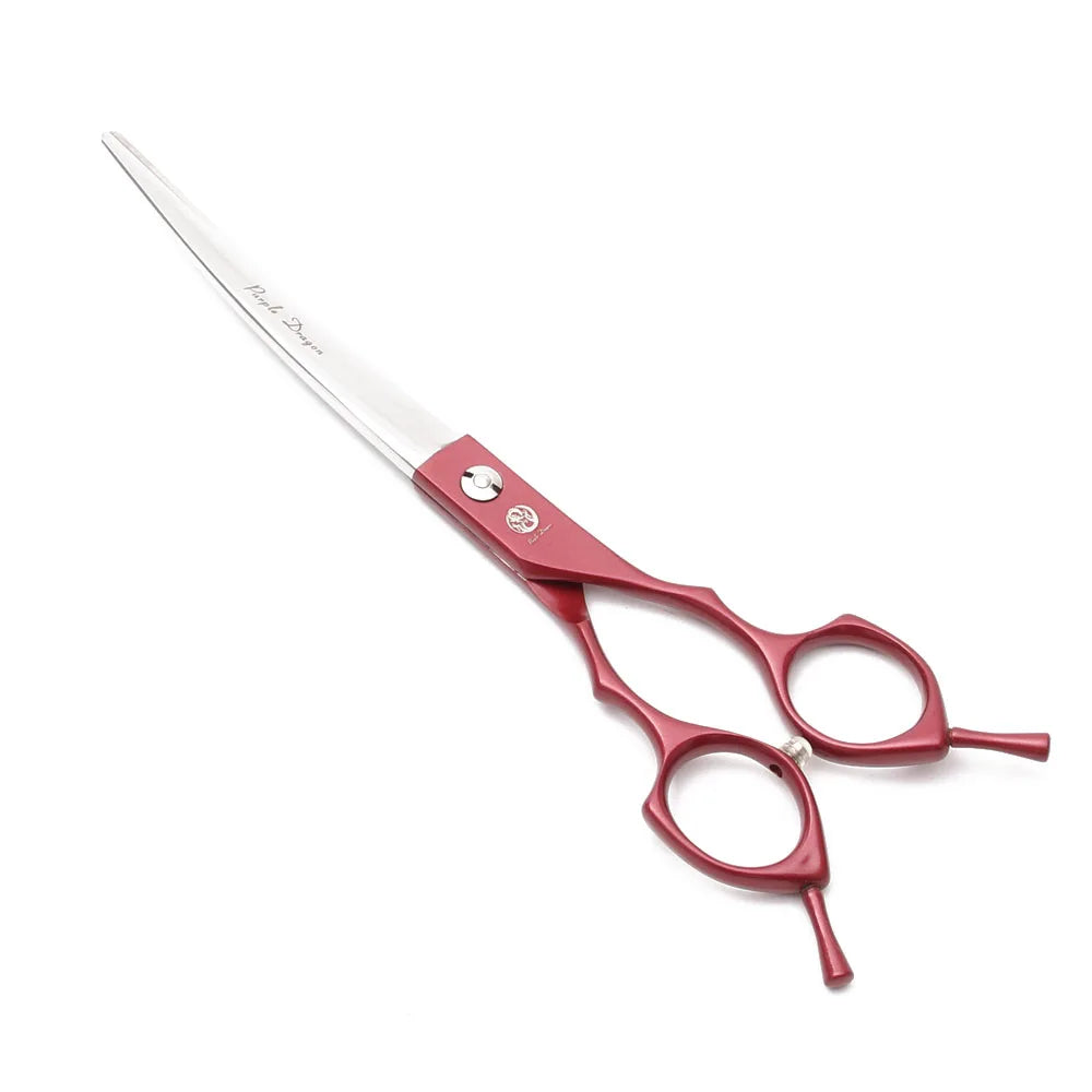 Purple Dragon 6.5" 7" Japan 440C Dog Grooming Scissors Straight Shears Chunker Shars Up/Down Curved Scissors Pet Scissors Z4009