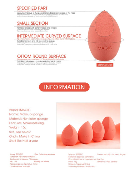 IMAGIC Beauty Sponge Face Wash Puff Gourd Water Drop Wet And Dry Makeup Tool