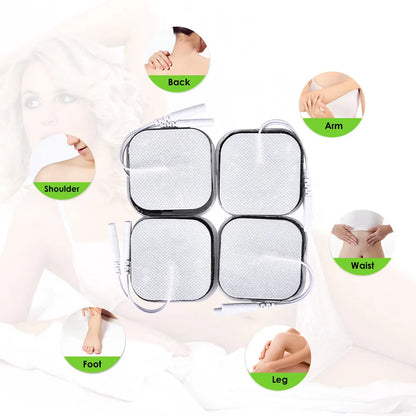 100P/50P 4x4cm Muscle Stimulator Electrode Pads Non-woven Fabric Self Adhesive Replacement Pads for Tens Digital Machine