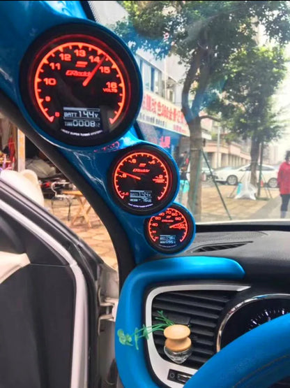 62mm GReddi LCD Digital Display Car Gauge Oil Pressure Oil Temperature Water Temperature Voltmeter Boost Gauge