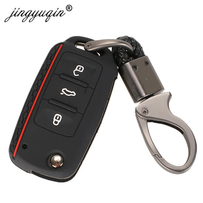 jingyuqin 3BT Remote Flip key 434MHz ID48 Chip for VW Volkswagen GOLF PASSAT Tiguan Polo Jetta Beetle Skoda Seat Car 5K0837202AD