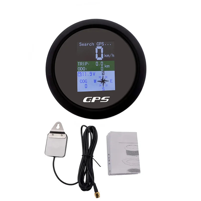 85mm GPS Speedometer Odometer Adjustable Trip ODO COG Voltmeter TFT Screen Speed Gauges For Motor Yacht Boat Car Outboard Engine