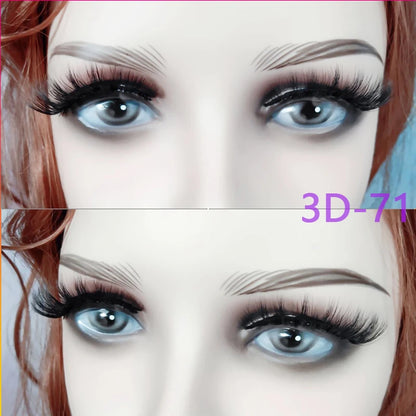 10 Pairs 3D Soft False Eyelash Faux Min Eyelashes Extension Natural Messy Wispy Fluffy Fake Lashes Make up tools 3D66-71