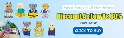 Forest Animal Family Dollhouse Furniture 1/12 Miniature Toys Girl Dolls Accessories Bedroom Bathroom Dollhouse Kit For Dolls