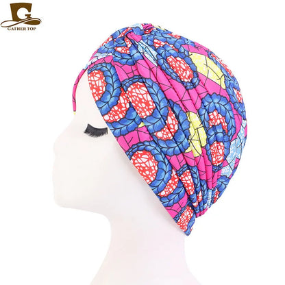 New Knotted Ruffle Turban Ladies Soft Headscarf Casual Streetwear Female Muslim Hijab Indian Hats Cancer Chemo Cap Turbante