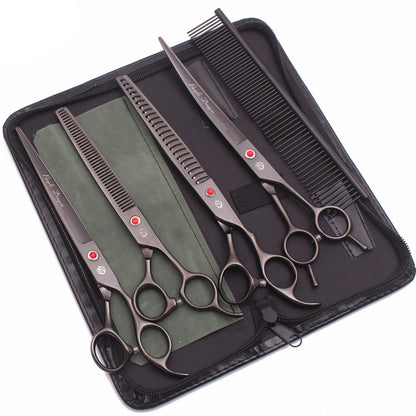 Scissors for Dogs 8 inch Purple Dragon Japan 440C Pet Grooming Scissors Chunker Shears Dog Thinning Shears Curved Add Case Z3015