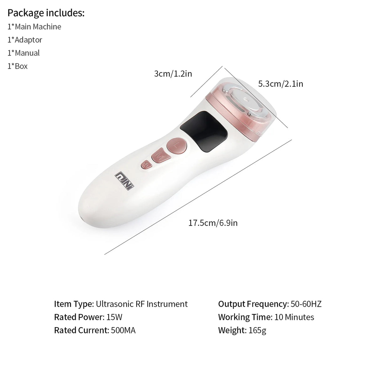 Mini HIFU Machine Ultrasonic RF EMS HIFU Facial Lifting Skin Tightening Device Face Chin Neck Eye Anti Wrinkle Massager Home Use