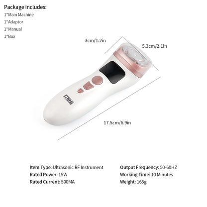Mini HIFU Machine Ultrasonic RF EMS HIFU Facial Lifting Skin Tightening Device Face Chin Neck Eye Anti Wrinkle Massager Home Use
