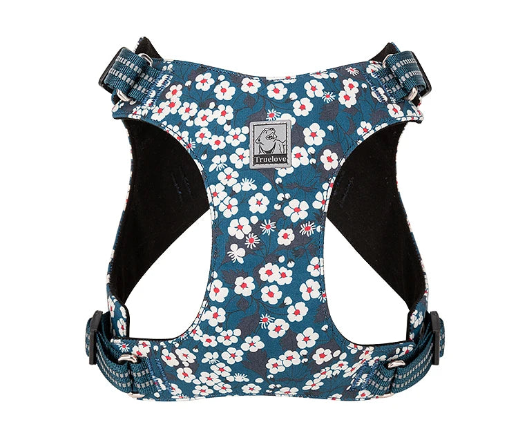 Truelove Pet Harness Floral Floral Doggy Harness Dog Vest Type Dog Walking Chain Small Medium Puppy Cat Printed Cotton TLH1912