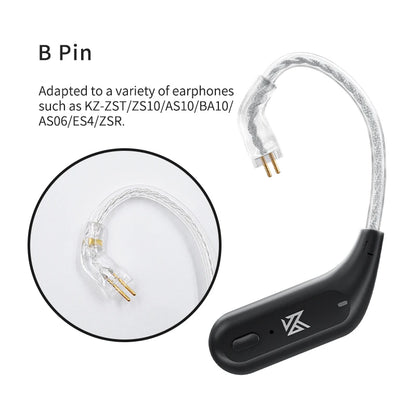 KZ AZ09 HD Bluetooth 5.2 Ear Hook Headset Cable HIFI Wireless Upgrade Cable With Charging Case KZ Z1 S2 ZSTX Z1 ZSX DQ6 ZS10 PRO