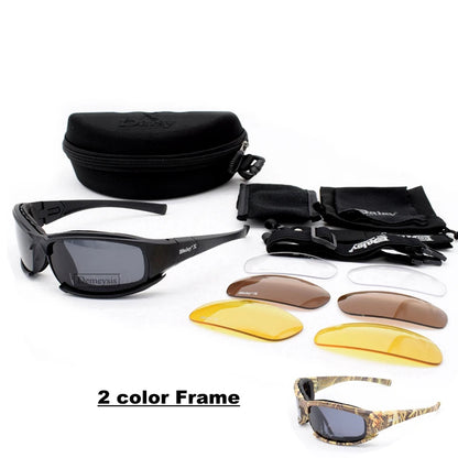 Daisy Tactical Polarized Glasses Outdoor Sport Goggles Sunglasses with 4 Lens Original Box Men Shooting Hiking Eyewear Gafas
