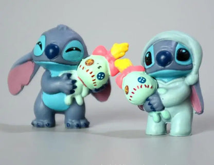 1set Stitch Cartoon Toy Doll Have 6 Different Dolls Give Away Boyfriend Anime Doll Necklace Pendant Birthday Gift Christmas Gift