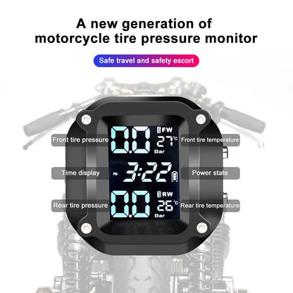 Motorcycle Tire Pressure Sensors Moto TMPS Tire Pressure Monitoring System 2 Wheel Tyre External Sensor for Motorbike Bicycle