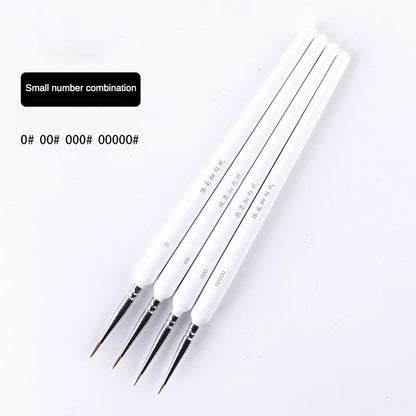 4/5/10pcs Miniature Hook Line Pen Art Painting Brushes Weasel Hair Paint Brush Gouache Watercolor Oil Paint Artists Hand Painted