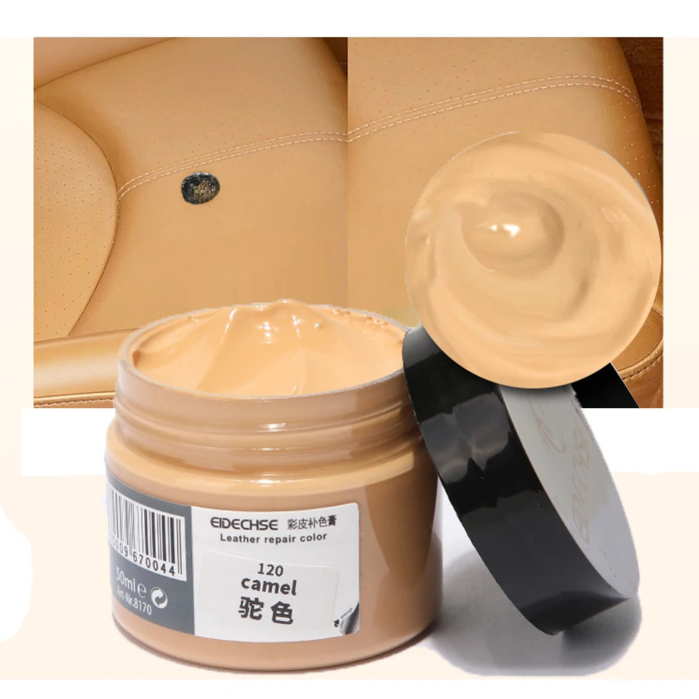 50ml Car Leather Repair Gel Kit Color Repair Home Car Seat Leather Dye Repair Refurbishing Cream Paste Leather Cleaner Car Paint