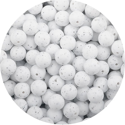 LOFCA 15mm 20pcs/lot Silicone Loose Beads Safe Teether Round Baby Teething Beads DIY Chewable Colorful Teething For Infant