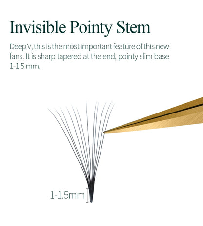 SONG LASHES 3D to 16D Fans Sharp Slim Narrow Stem Premade Volume Fans Loose Thin Pointy Base Russia Volume Eyelashes Extensions