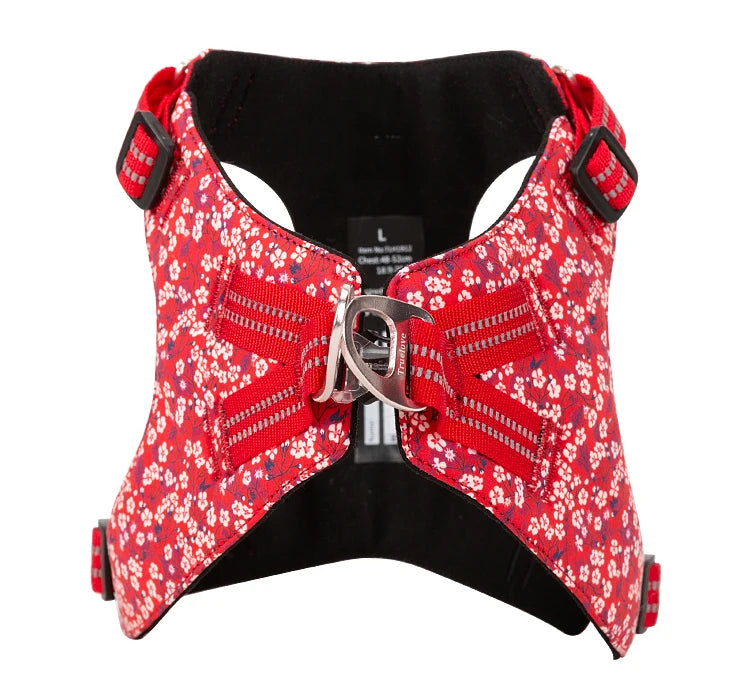 Truelove Pet Harness Floral Floral Doggy Harness Dog Vest Type Dog Walking Chain Small Medium Puppy Cat Printed Cotton TLH1912