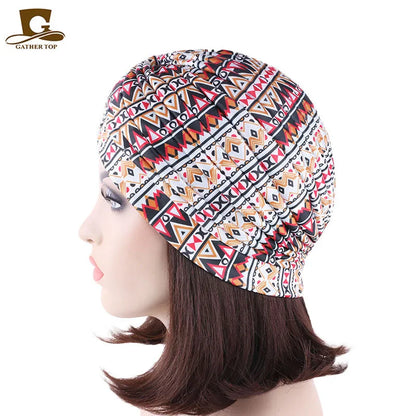 New Knotted Ruffle Turban Ladies Soft Headscarf Casual Streetwear Female Muslim Hijab Indian Hats Cancer Chemo Cap Turbante