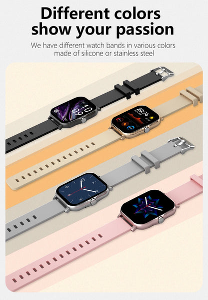 2025 New Smart Watch Bluetooth Call Music Heart Rate Blood Pressure Monitor Smartwatch for Women Men Holiday Gifts