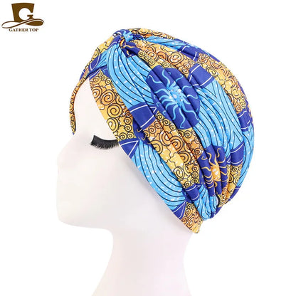 New Knotted Ruffle Turban Ladies Soft Headscarf Casual Streetwear Female Muslim Hijab Indian Hats Cancer Chemo Cap Turbante