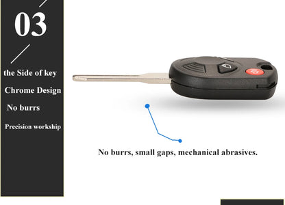 jingyuqin 315/433Mhz Remote Car Key Fob For Ford C-Max Edge Escape Focus Lincoln Mazda Mercury OUCD6000022 Transmitter ID63 4BT