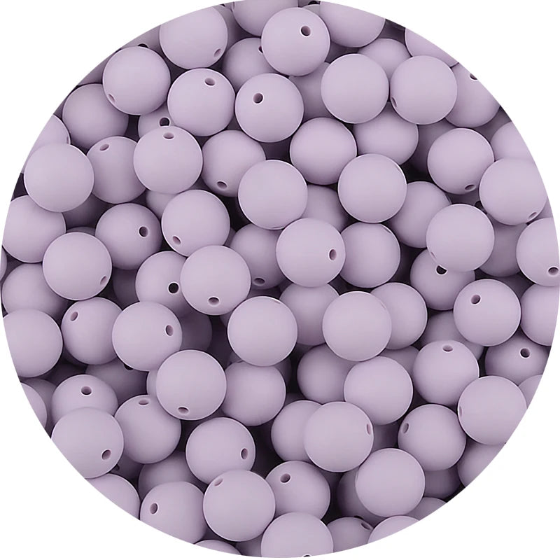 LOFCA 15mm 20pcs/lot Silicone Loose Beads Safe Teether Round Baby Teething Beads DIY Chewable Colorful Teething For Infant
