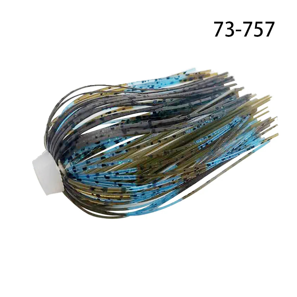 5 pcs/lot 88 Strands 64mm Silicone Skirts Elastic hole Umbrella skirts Fishing Accessories Buzzbaits Spinner Buzz Bait