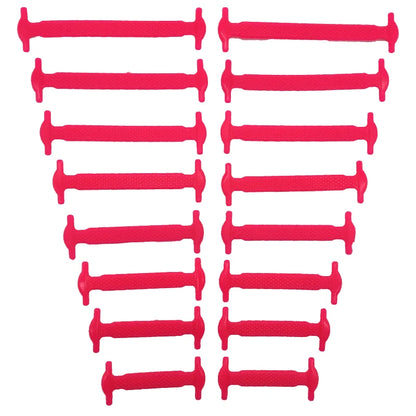 16pcs/lot Silicone Shoelaces No Tie Shoelaces 12 Colors Elastic Lace Shoelace Creative Lazy Silicone Laces Rubber Lace